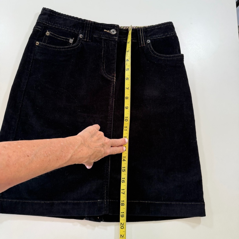 Boden Black Cord Mini Skirt - Picture 9 of 12